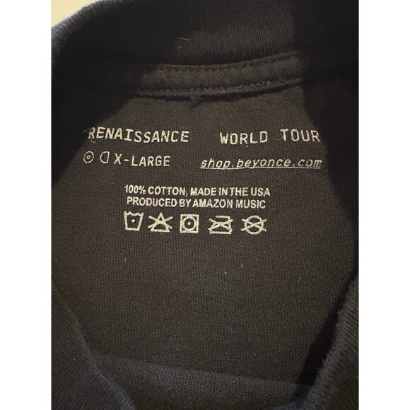 Beyoncé Renaissance World Tour T-Shirt Black Short Sleeve Concert Tee Size XL - Picture 7 of 8